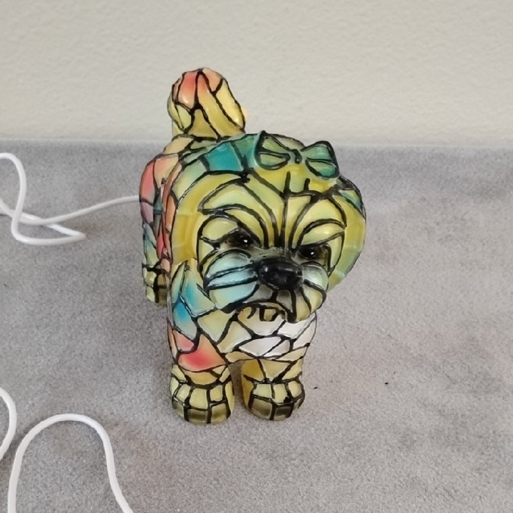 NWT USB Stained Glass Dog Lantern - Picture 6 of 9